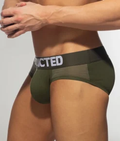 Briefs<Addicted Flame Cotton Basic Brief Khaky