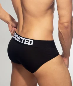 Briefs<Addicted Flame Cotton Basic Brief Black
