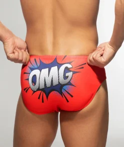Briefs<Addicted OMG Swim Brief Red