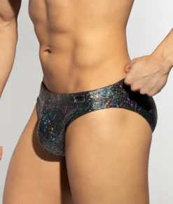 Briefs<ES Collection Glitter Swim Brief Black
