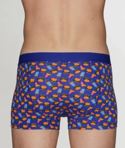 Trunks<Happy Socks Hamburger Trunk Blue Hamburger