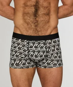 Trunks<Happy Socks Hexagon Trunk Black Hexagon