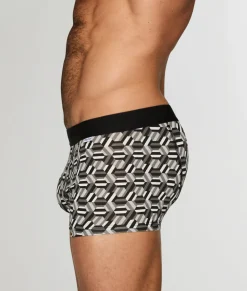 Trunks<Happy Socks Hexagon Trunk Black Hexagon