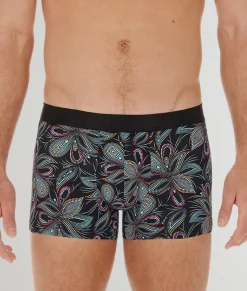 Boxer Briefs<HOM Mario Boxer Brief Flowers Black Print
