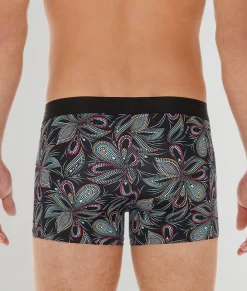 Boxer Briefs<HOM Mario Boxer Brief Flowers Black Print