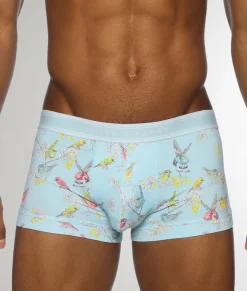 Trunks<Parke u0026 Ronen Parke & Ronen Bird Song Low Rise Trunk Bird Song Blue