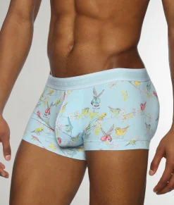 Trunks<Parke u0026 Ronen Parke & Ronen Bird Song Low Rise Trunk Bird Song Blue