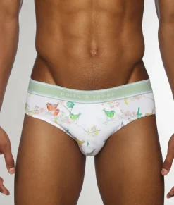Briefs<Parke u0026 Ronen Parke & Ronen Bird Song Low Rise Brief Bird Song White