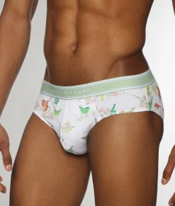 Briefs<Parke u0026 Ronen Parke & Ronen Bird Song Low Rise Brief Bird Song White