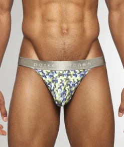 Jockstraps<Parke u0026 Ronen Parke & Ronen Honey Comb Printed Jockstrap