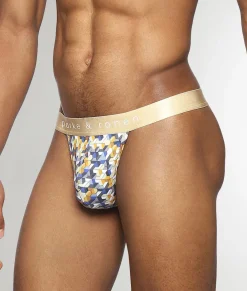 Thongs<Parke u0026 Ronen Parke & Ronen Honey Comb Printed Thong