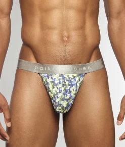 Thongs<Parke u0026 Ronen Parke & Ronen Honey Comb Printed Thong