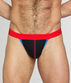 Thongs<PUMP! Curium Thong Black/Red/Blue