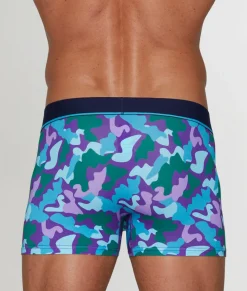 Trunks<Unsimply Stitched Camo Trunk Blue Purple