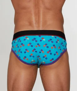 Briefs<Unsimply Stitched Floral Brief Aqua