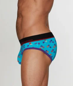 Briefs<Unsimply Stitched Floral Brief Aqua
