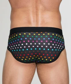 Briefs<Unsimply Stitched Pride Polka Dot Brief