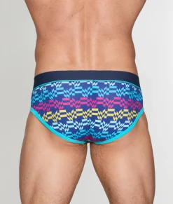 Briefs<Unsimply Stitched Retro Stripe Brief Retro Stripe Blue