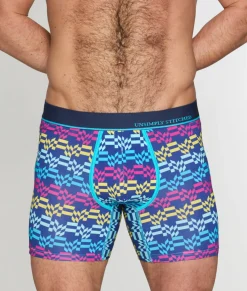 Boxer Briefs<Unsimply Stitched Retro Stripe Boxer Brief Blue