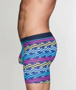 Boxer Briefs<Unsimply Stitched Retro Stripe Boxer Brief Blue