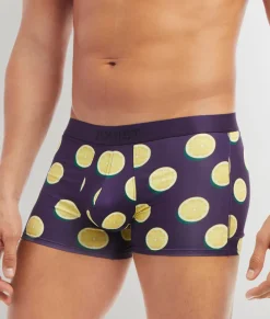 Trunks<2(X)IST Sliq Trunk Lemons Purple Plumeria